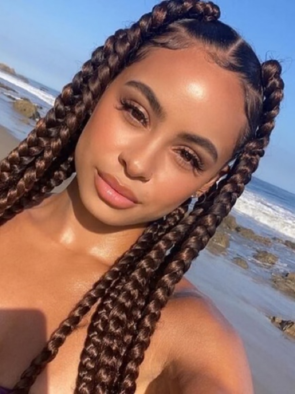 Jumbo Braids 33# 100g 24inch 60cm Dark Brown Straight Hair Extensions - 5 Pack